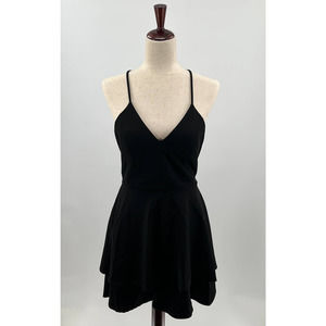 B Darlin Dress Size 11 / 12 Juniors Black Lace Back Fit & Flare